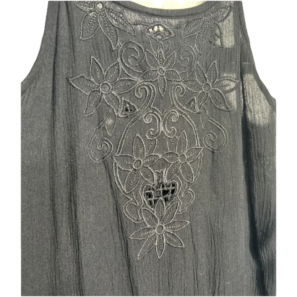 Free People Intimately Free Boho‎ Embroidered Tank Slip Dress Size Large